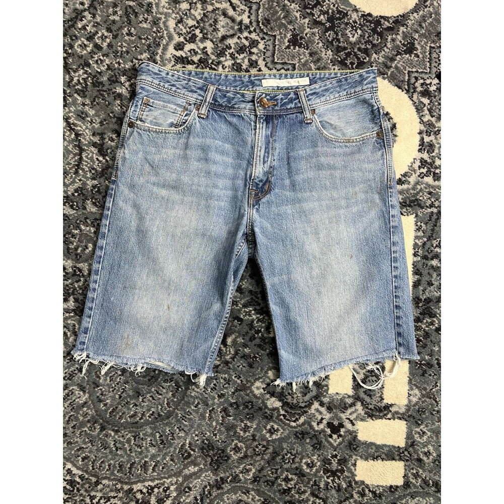 Vintage Men’s Y2K DKNY Denim Jean Short Size 34 Blue Faded